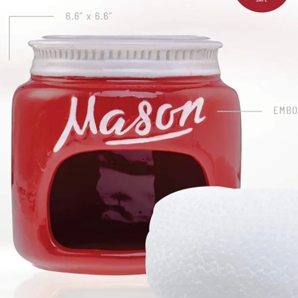 Nwot goodscious ceramic Mason jar dish sponge holder perfect condition - Picture 3 of 7